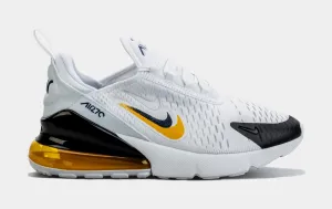 Air Max 270 Grade School Running Shoes (White/Gold)