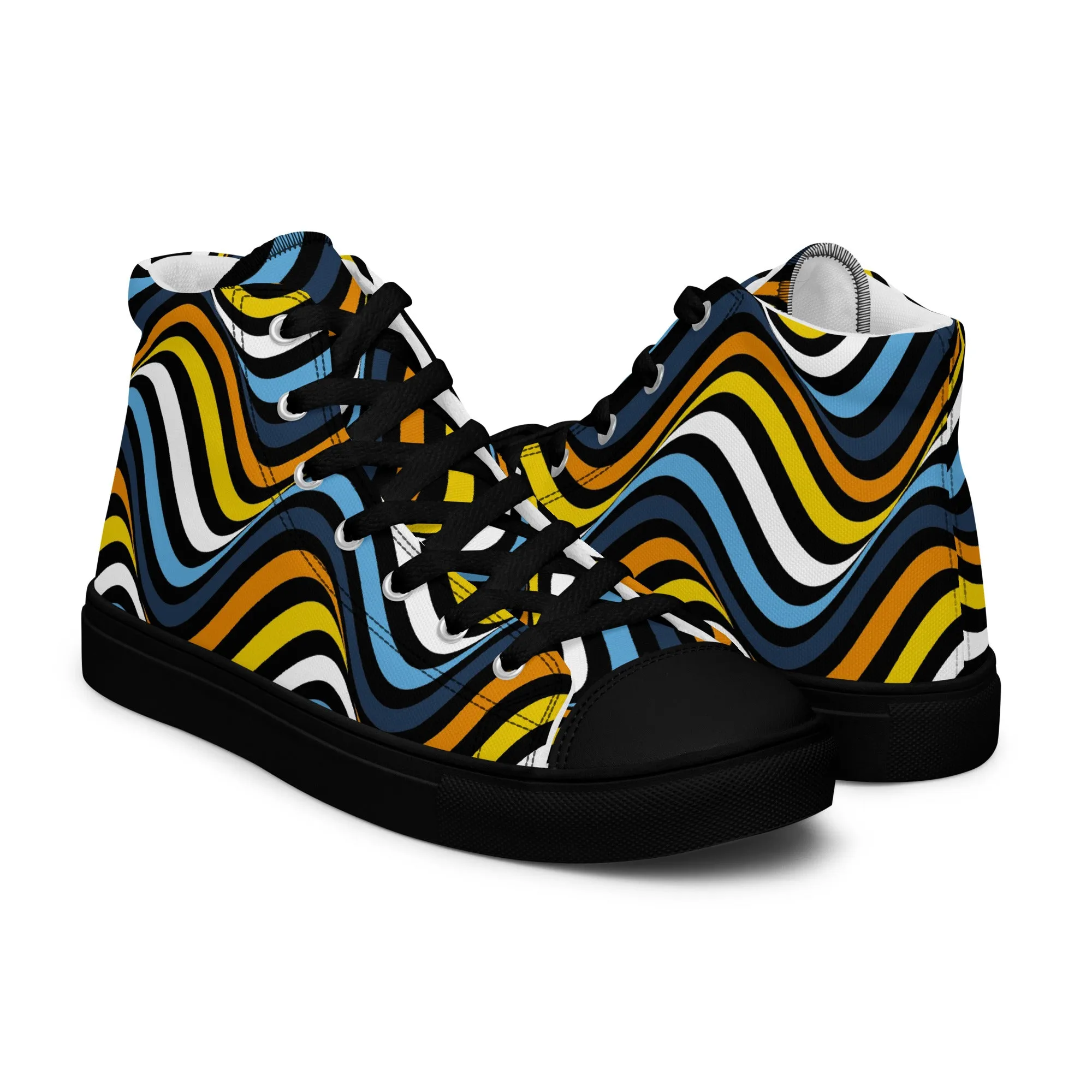 Aroace Wavey Women’s High Top Canvas Athletic Shoes