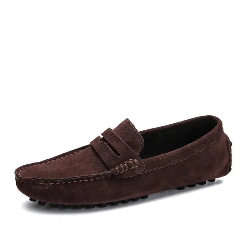 Brand Fashion Summer Style Soft Moccasins Men Loafers Genuine Leather High Quality Shoes Men Flats Gommino Driving Shoes v2