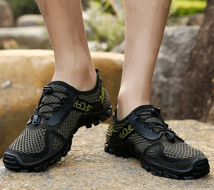 Breathable Elastic Camping Shoes / Men's Sports Sneakers - SF0827