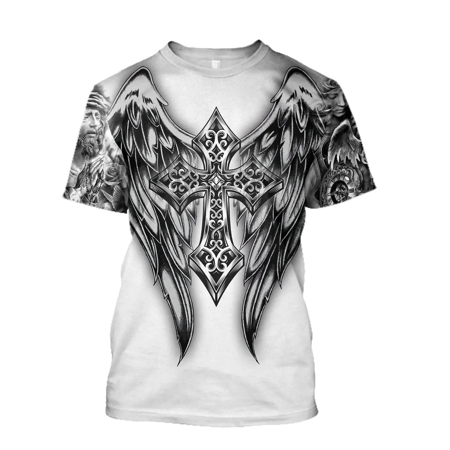 Cross With Wings Jesus Shirts - Christian 3d Shirts For Men Women