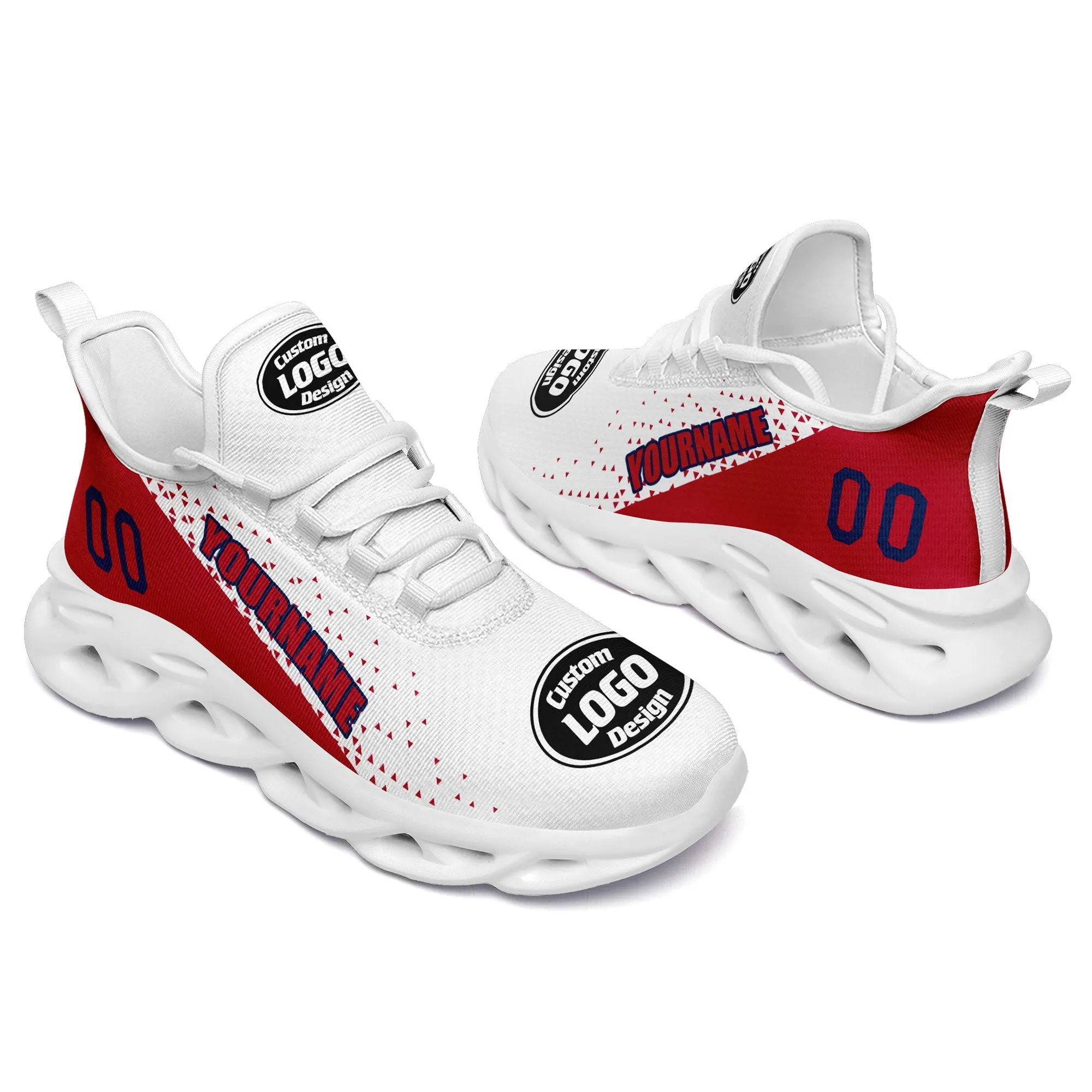 Custom White Red Jersey MaxSoul Shoes and Hat Combo Offer Personalized ZH-D0b009a-a