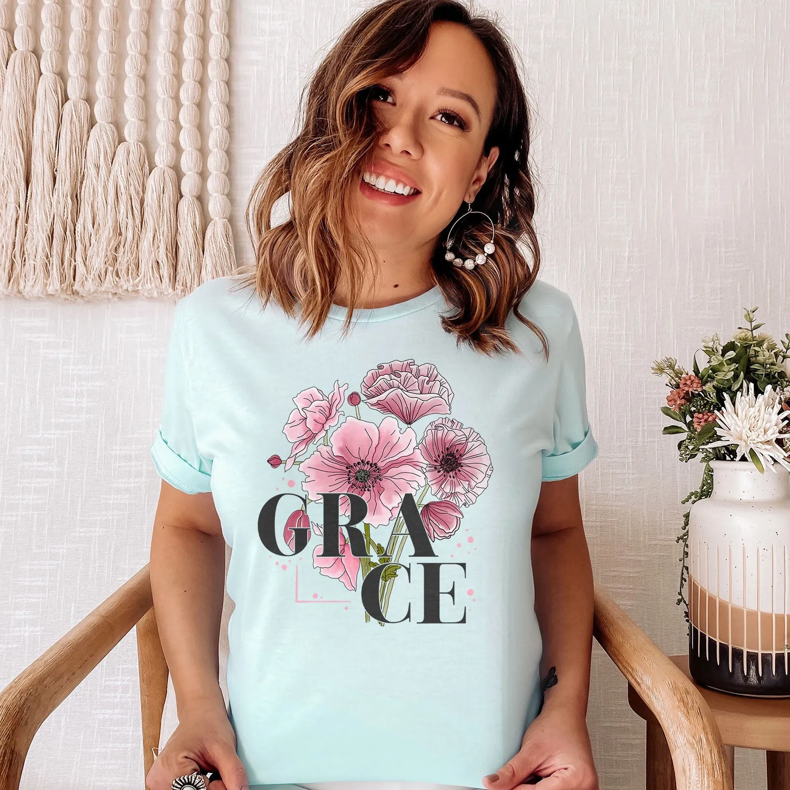 Grace Tee Shirts For Women - Christian Shirts for Women - Religious Tee Shirts