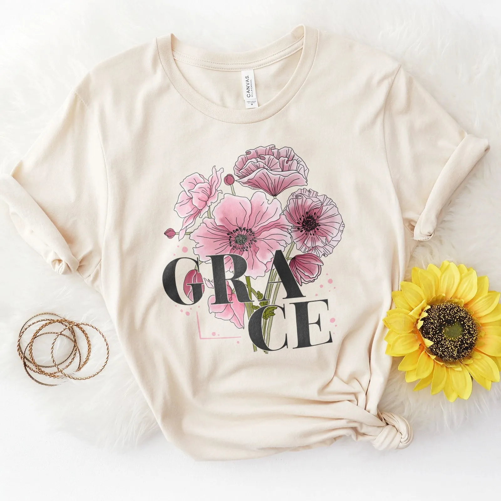 Grace Tee Shirts For Women - Christian Shirts for Women - Religious Tee Shirts