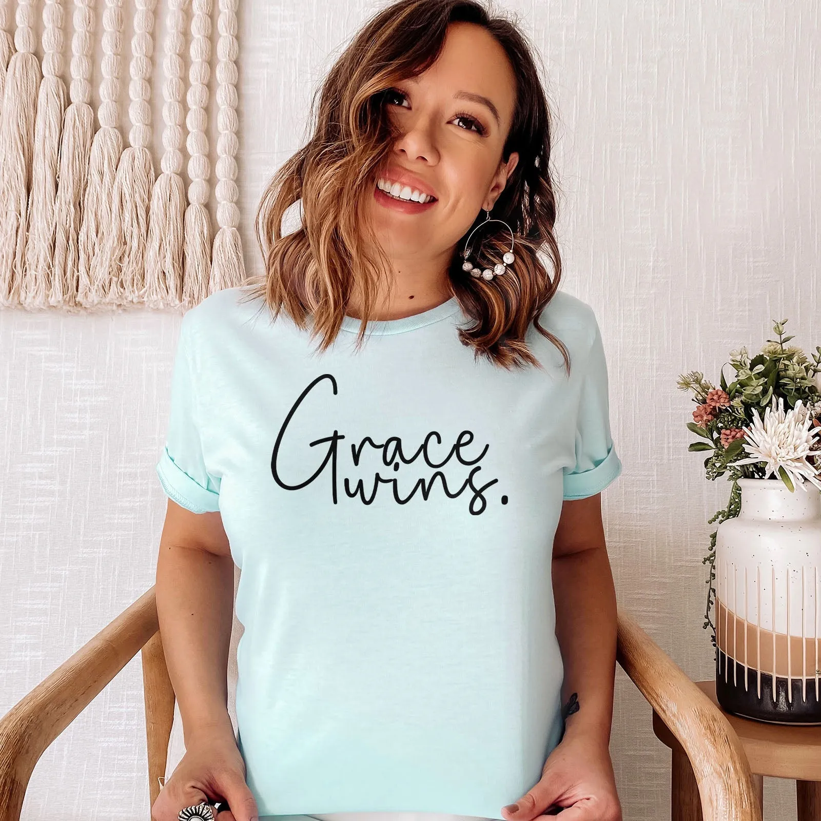 Grace Wins Tee Shirts For Women - Christian Shirts for Women - Religious Tee Shirts