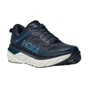 HOKA Men's Bondi 7 (Wide Width) Blue/White