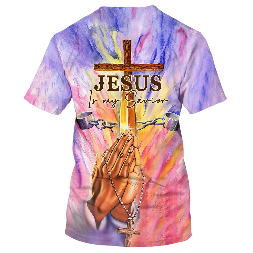 Jesus Is My Savior Pray 3d All Over Print Shirt - Christian 3d Shirts For Men Women