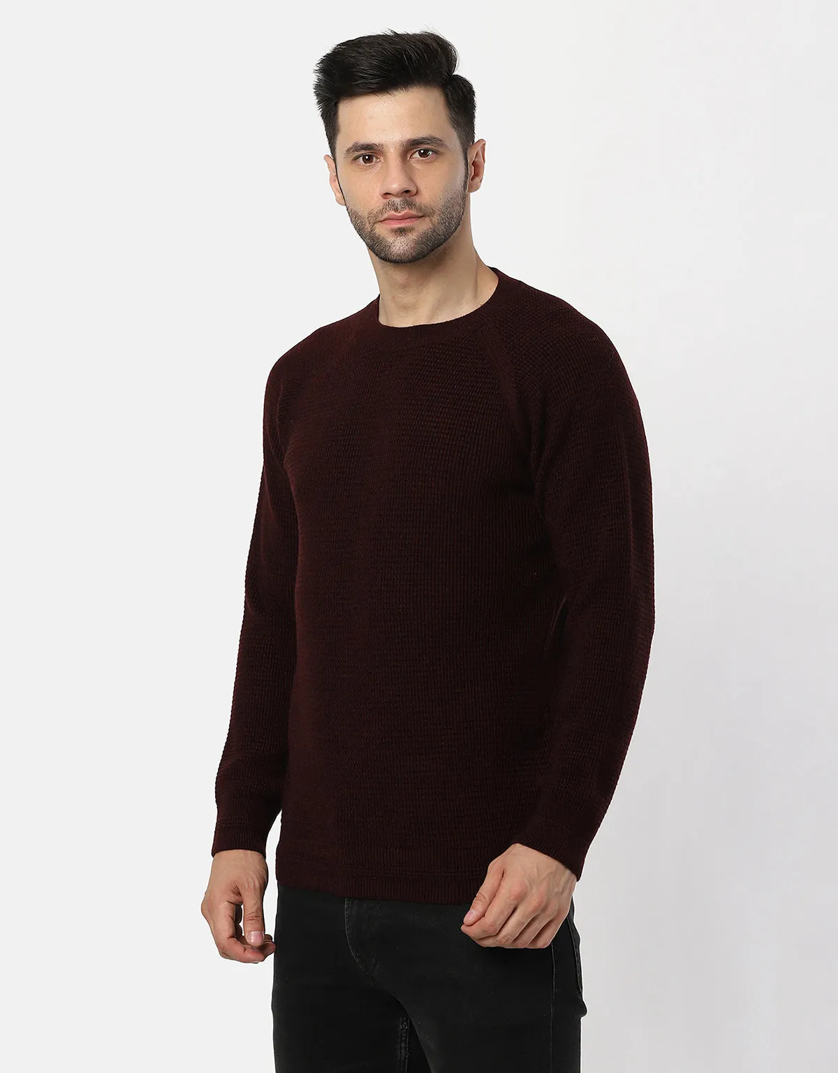 Knitted T-Neck Sweater For Men