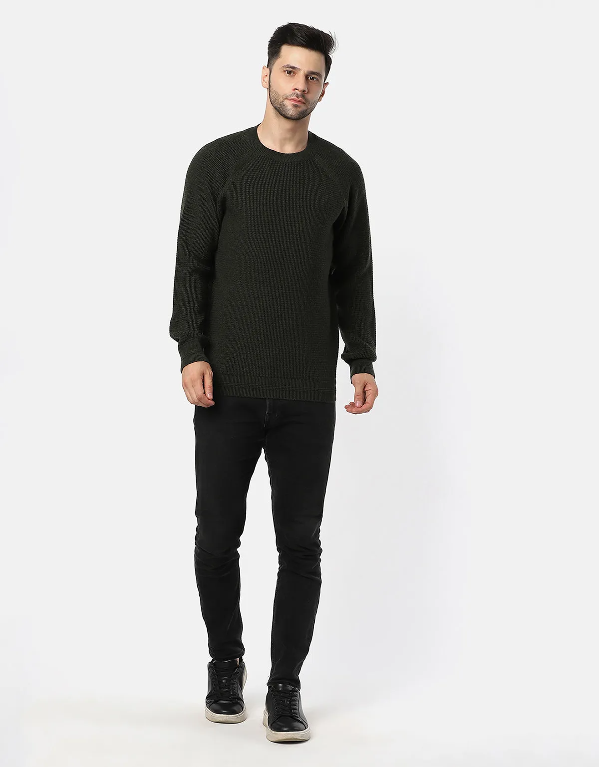 Knitted T-Neck Sweater For Men