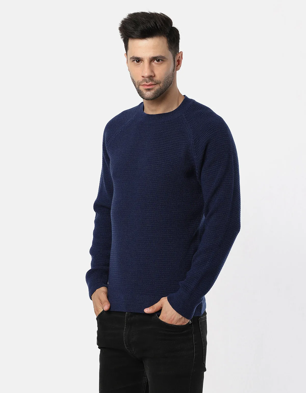 Knitted T-Neck Sweater For Men