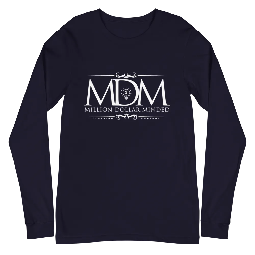 MDM Classy White Text Long Sleeve Tee