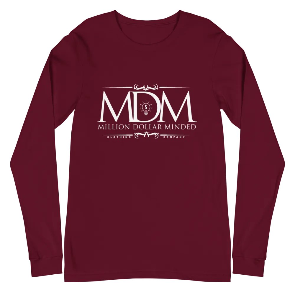 MDM Classy White Text Long Sleeve Tee