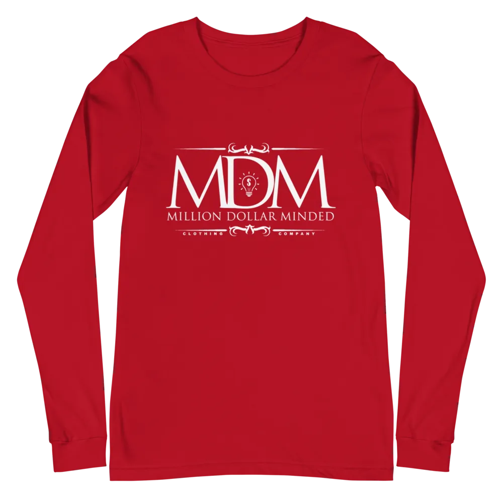 MDM Classy White Text Long Sleeve Tee