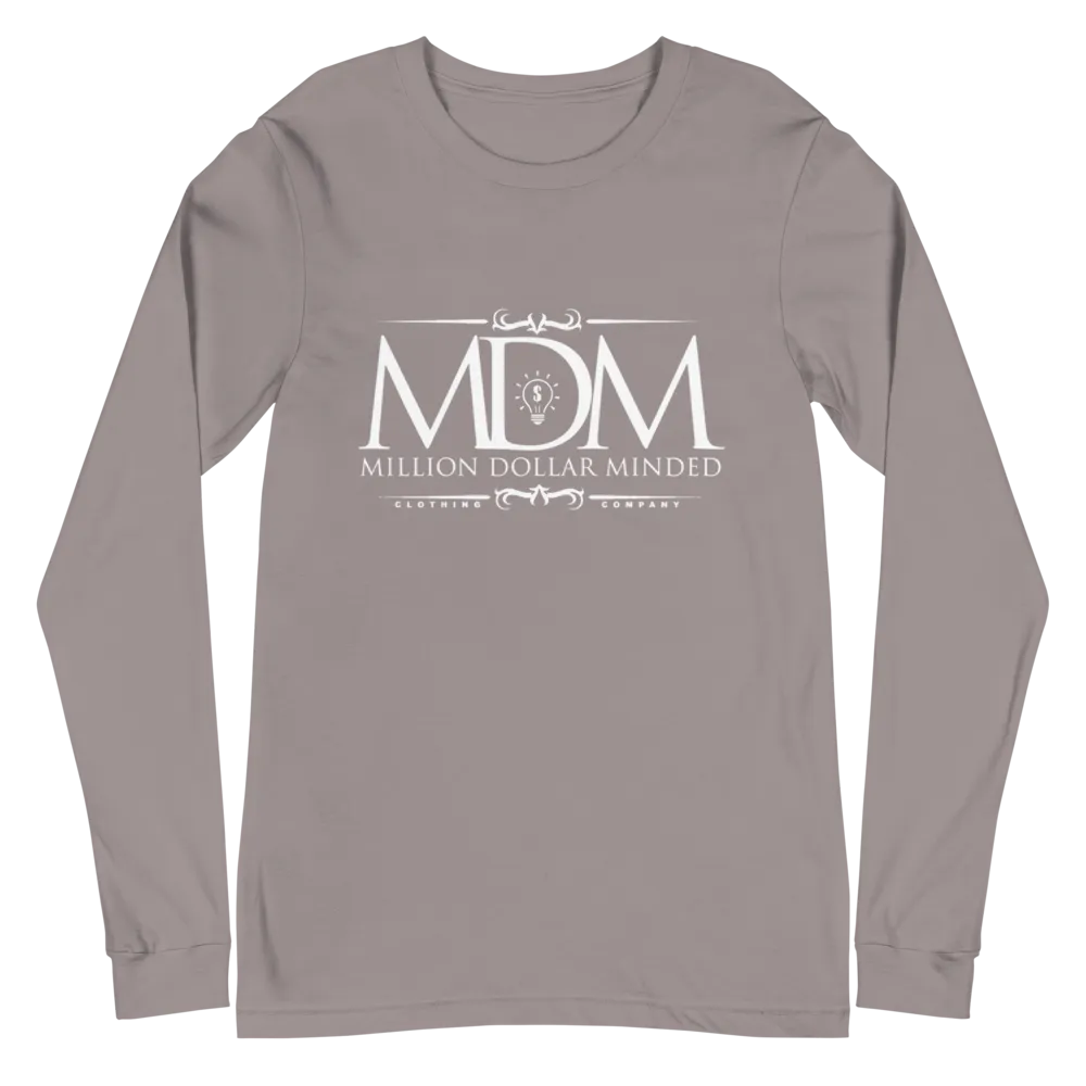 MDM Classy White Text Long Sleeve Tee