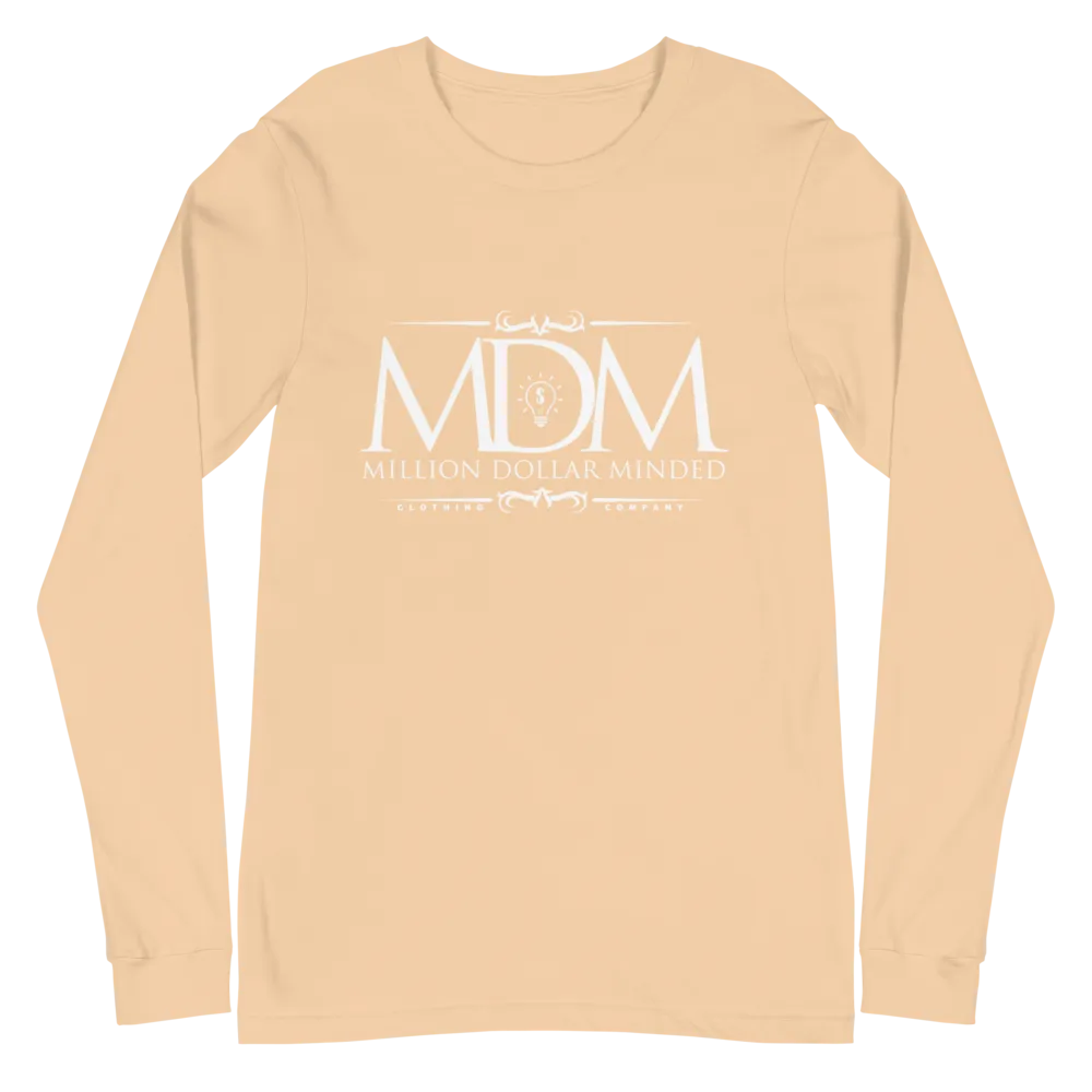 MDM Classy White Text Long Sleeve Tee