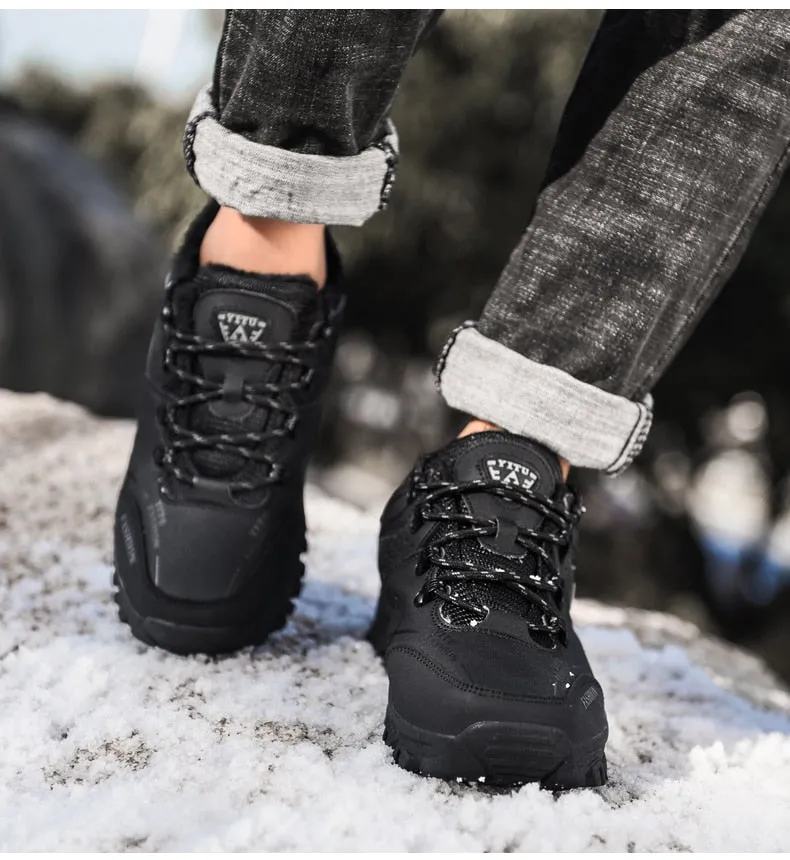 Men Boots Winter With Plush Warm Snow Boots Casual Men Winter Boots Work Shoes - MSWRB50421