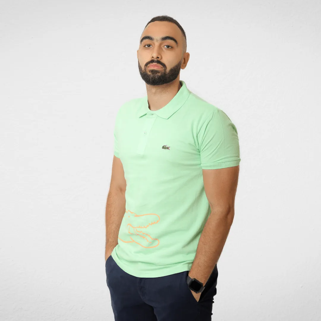 Men Polo T-Shirt - Side Logo - Green