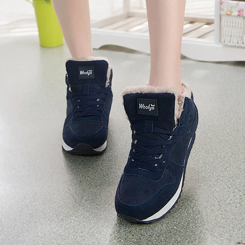 Men's Winter Shoes Fashion Snow Boots Shoes Plus Size Winter Sneakers Ankle Men Shoes - MSWRB50418