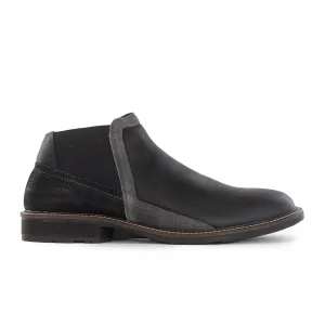 Naot Business Ankle Boot (Men) - Black/Grey