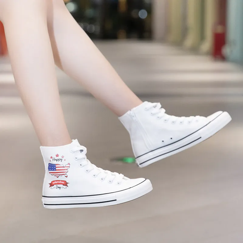 Owlkay Fashion Printed High Top Shoes