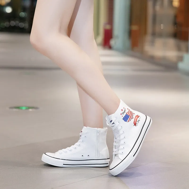 Owlkay Fashion Printed High Top Shoes