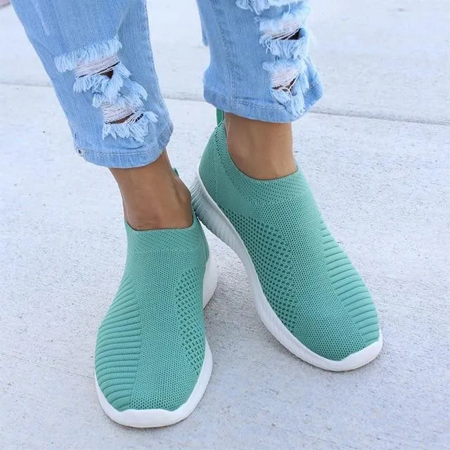 Owlkay - Women Stretchy Slip-on Mesh Bunion Corrector Sneakers