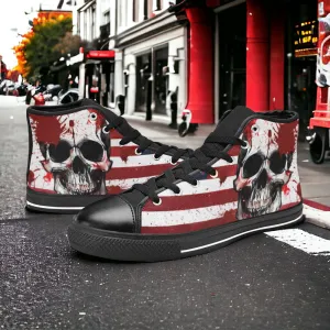 Patriotic Flag Skull Women