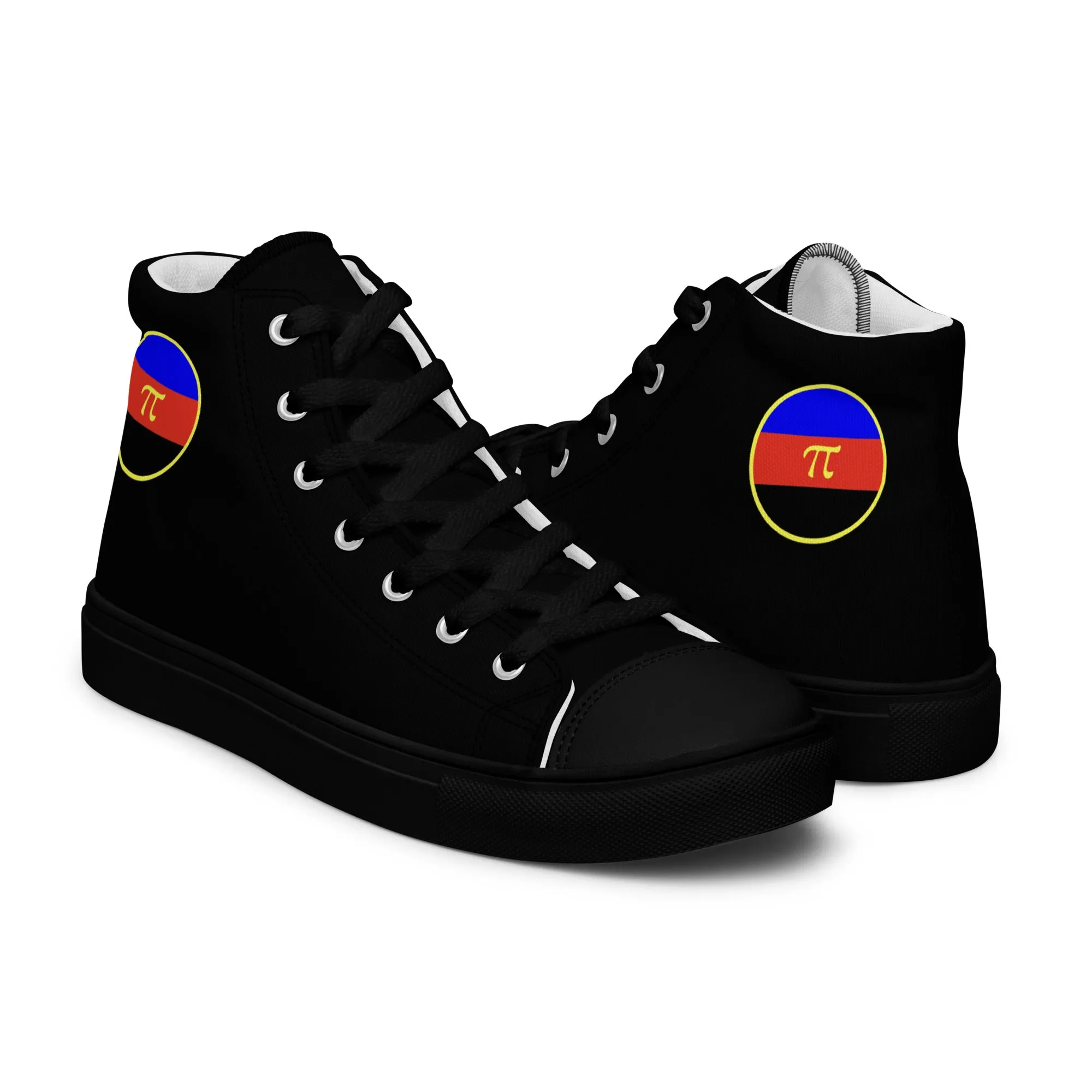 Polyamorous Polyamory Pride Men’s High Top Canvas Athletic Shoes