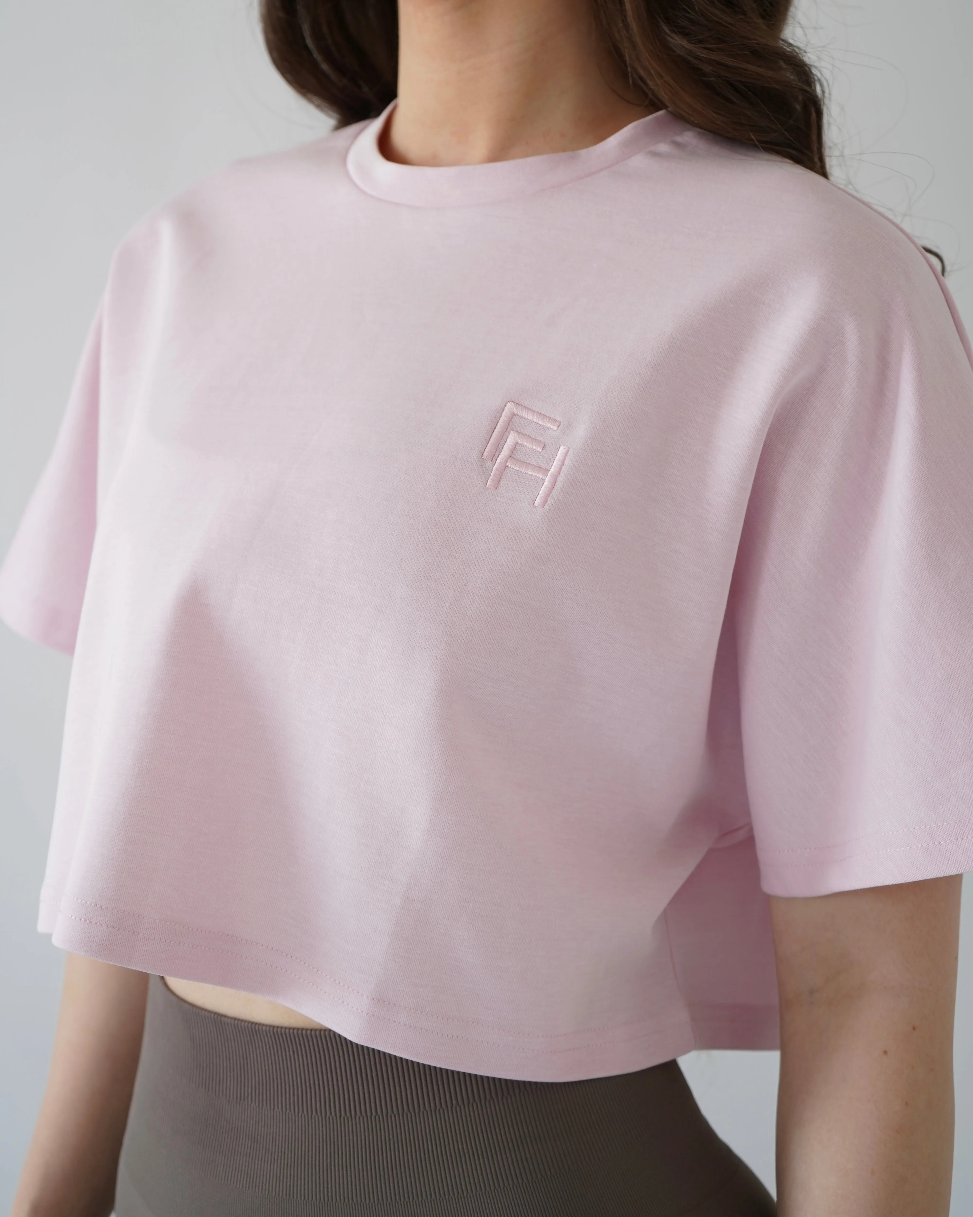 Relaxed Crop Top - Blush