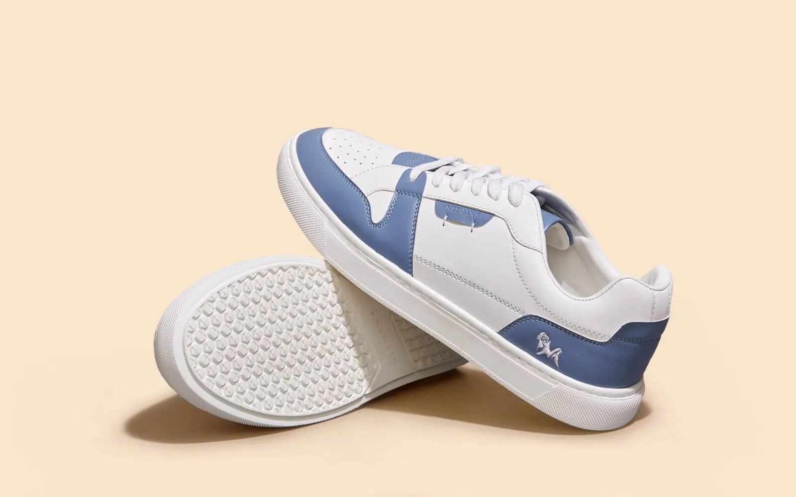 Retro Slick Sneakers : Blue and White