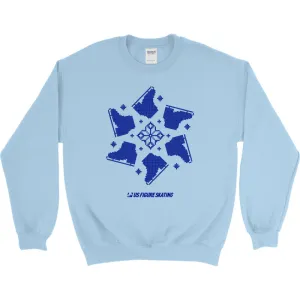 Snowflake Skate, Crewneck Sweatshirt