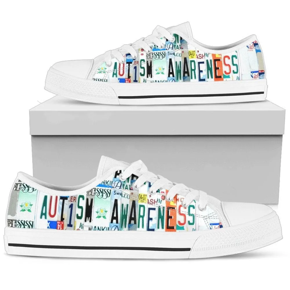 Stylish Autism Awareness Women Low Top Shoes , Low Top Sneaker, Low Top Canvas Shoes