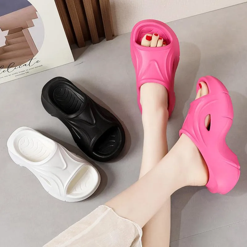 Super Thick-soled Slippers For Women Outdoor Fashion Beach Shoes Summer