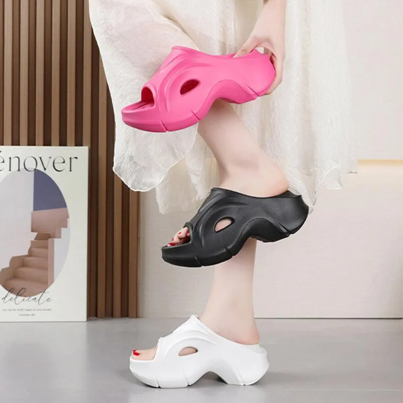 Super Thick-soled Slippers For Women Outdoor Fashion Beach Shoes Summer