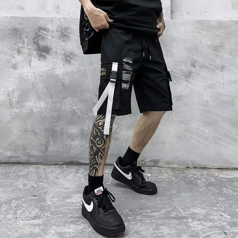 Techwear Ribbon shorts