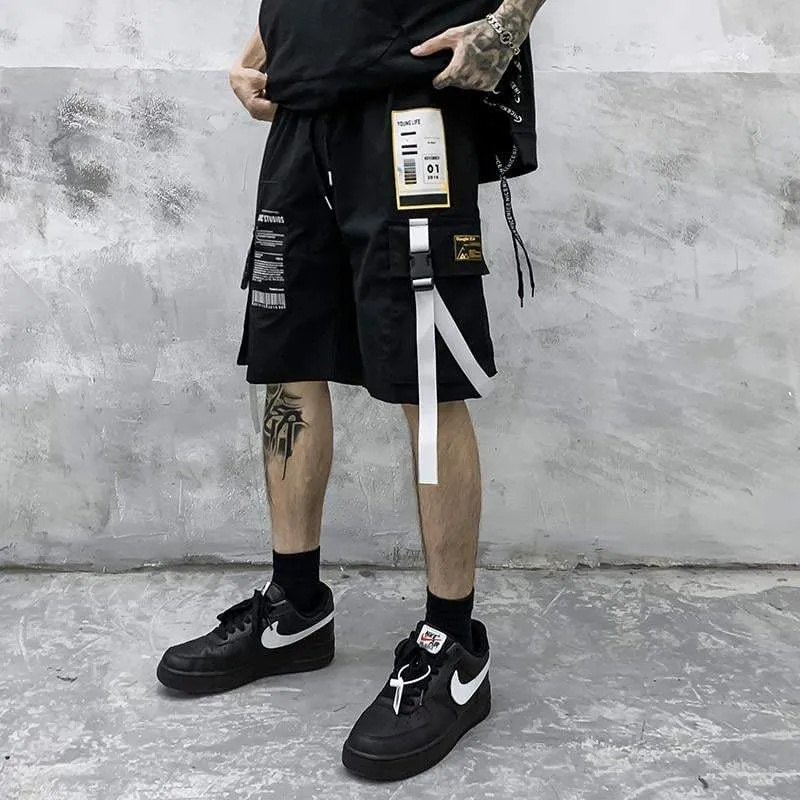 Techwear Ribbon shorts