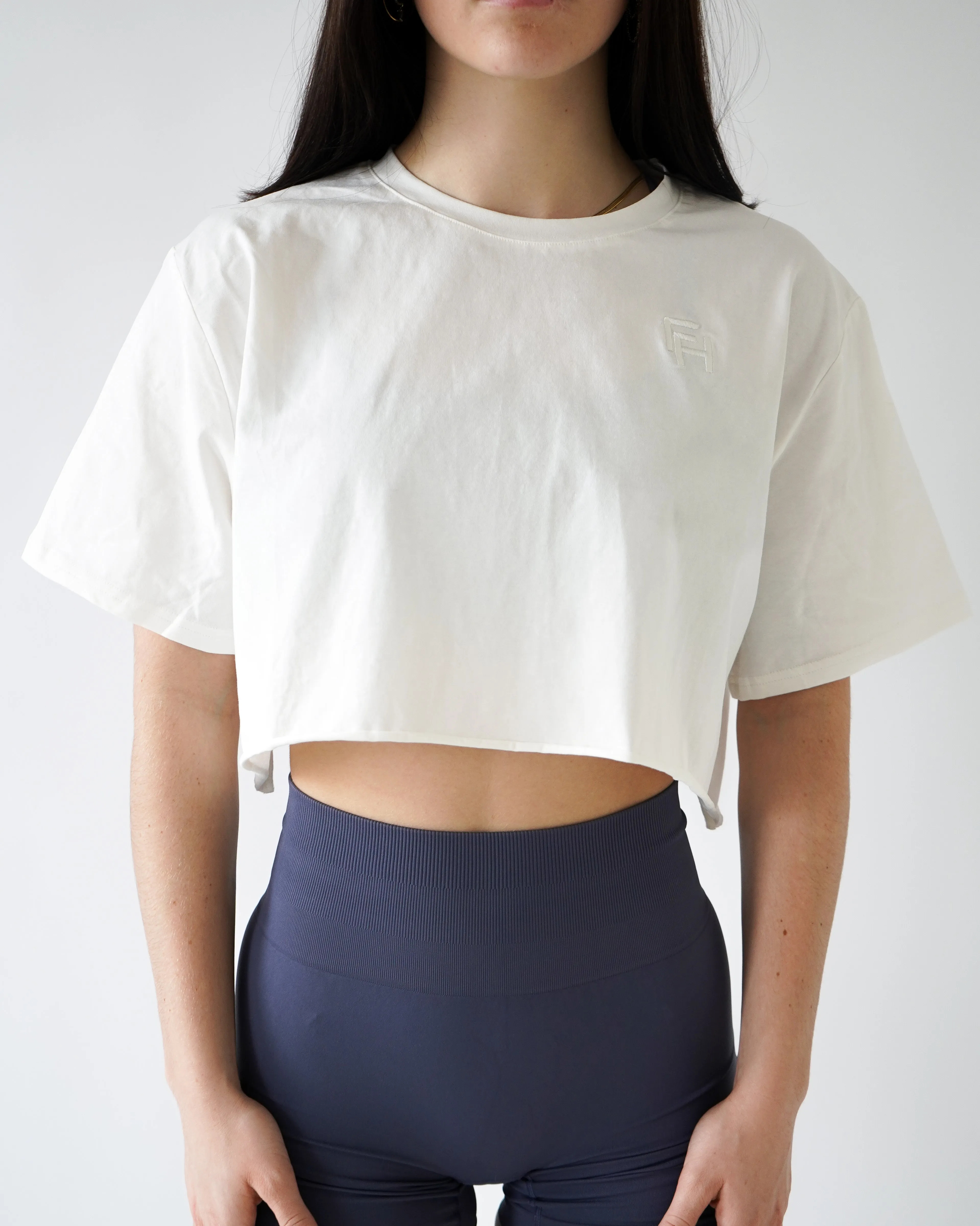 Vital Crop Tee - White