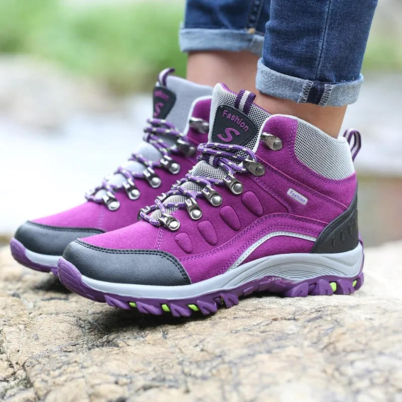 Women Mountain Outdoor Hiking Shoes Camping Climb Footwear Outdoor Walking Footwear Anti-slip Shoes - WHS50175