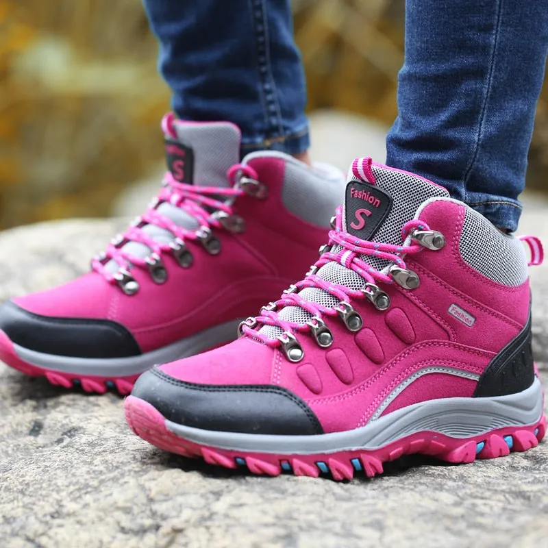 Women Mountain Outdoor Hiking Shoes Camping Climb Footwear Outdoor Walking Footwear Anti-slip Shoes - WHS50175