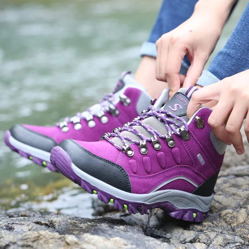 Women Mountain Outdoor Hiking Shoes Camping Climb Footwear Outdoor Walking Footwear Anti-slip Shoes - WHS50175